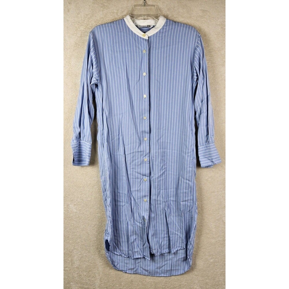 JW Anderson Women's Button Front Long Sleeve Striped Shirt Dress Size XXS